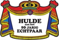 Kroonschild 50 jaar huwelijk per 10