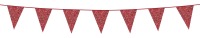 Bunting Glitter 6m. red - size flags 20x30cm per 6