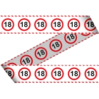 18 Jaar Verkeersbord Afzetlint - 15 meter per 6
