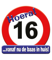 Huldeschild - 16 jaar per 6